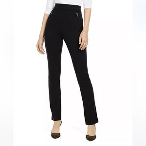 NWT Izod Pull On Stretch Skinny Ponte Pants in Dark Navy Blue w/Silver Zippers.